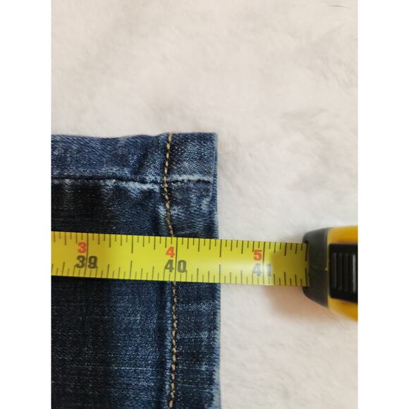 Levi's 505 Jeans Womens 12 31 X 30 Blue Straight Leg Whiskers Classic Y2k - Picture 7 of 8